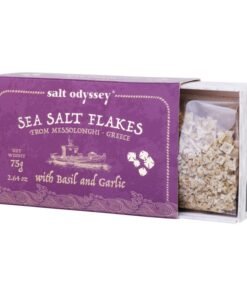 Sea Salt Flakes with basil and garlic from Messolonghi 75g
