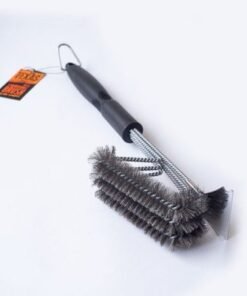 Texas Club 3-Headed Grill Brush With Scraper 44cm