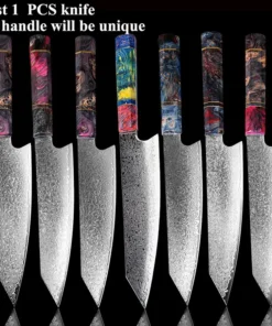 Damascus Steel knife 8 Inch Chef Kitchen cleaver knife kiritsuke knife 1pcs
