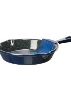 Alternative view of Grand Feu enamelled cast iron pan 15.5cm blue