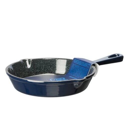 Alternative view of Grand Feu enamelled cast iron pan 15.5cm blue