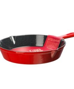 Alternative view of Grand Feu enamelled cast iron pan 15.5cm red