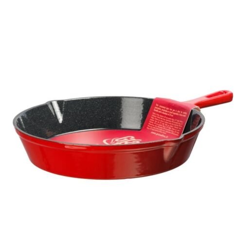 Alternative view of Grand Feu enamelled cast iron pan 15.5cm red