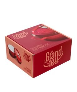 Alternative view of Grandfeu Enamelled Cast Iron Pot in Red, 3.5l. With Lid