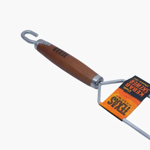 Alternative view of Texas club double skewer with wooden handle 70cm