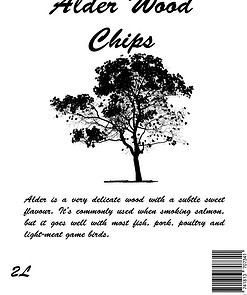 Alder wood smoking chips 2L