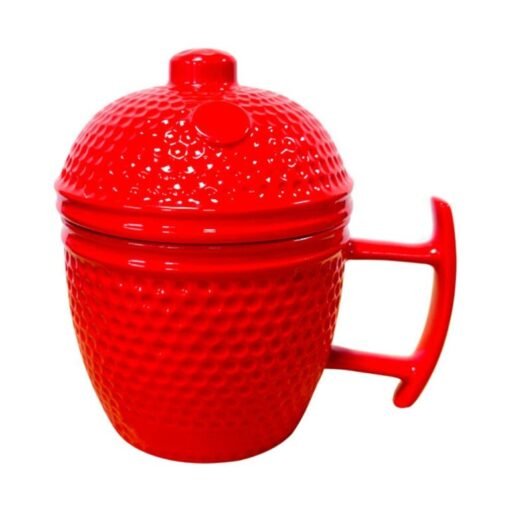 Ceramic Black Kamado Cup Red