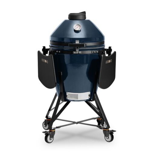 Alternative view of Kamado Bono EVO Media Navy Blue 22″ Ceramic Grill